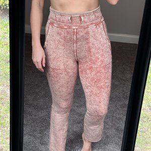 Free People Jogger / Sweatpants - Tie Die Brown Coloured